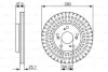 Диск гальмівний (передній) Honda Accord 03-08 (280x25) (вентильований) BOSCH 0 986 479 625 (фото 9)