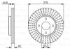 Диск гальмівний (передній) Ford Fiesta V 2.0 05-08 (278x25) BOSCH 0 986 479 637 (фото 7)