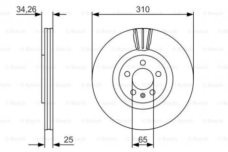 Тормозной диск BOSCH 0 986 479 642 (фото 1)