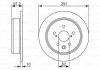 Диск гальмівний (задній) Lexus IS/Toyota Crown 09- (291x10) BOSCH 0 986 479 657 (фото 2)