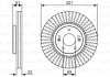 Диск гальмівний (передній) Hyundai iX55 08- (321x32) BOSCH 0 986 479 692 (фото 2)