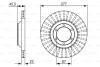 Тормозной диск передний вентилируемый BOSCH 0 986 479 702 (фото 1)