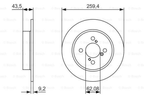 Тормозной диск задний невентилируемый BOSCH 0 986 479 792