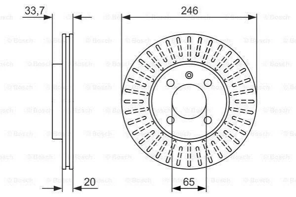 Тормозной диск BOSCH 0 986 479 853 (фото 1)