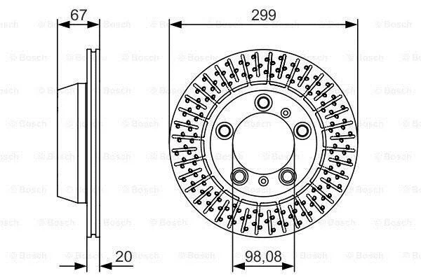 Тормозной диск задний вентилируемый BOSCH 0 986 479 A09 (фото 1)
