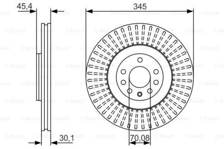 Тормозной диск передний вентилируемый BOSCH 0 986 479 A24