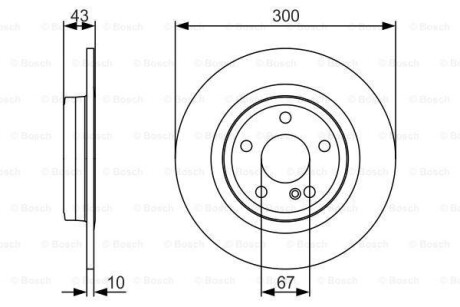 Тормозной диск задний невентилируемый BOSCH 0 986 479 A38