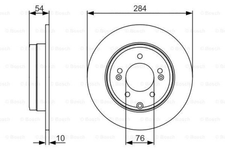 Тормозной диск задний невентилируемый BOSCH 0 986 479 A45