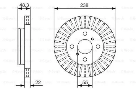 Диск тормозной BOSCH 0 986 479 A63