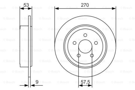 Тормозной диск задний невентилируемый BOSCH 0 986 479 A79