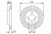 Тормозной диск передний вентилируемый BOSCH 0 986 479 A87 (фото 1)