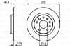 Тормозной диск задний невентилируемый BOSCH 0 986 479 B74 (фото 6)