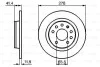 Тормозной диск задний невентилируемый BOSCH 0 986 479 B74 (фото 6)