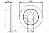 Тормозной диск задний невентилируемый BOSCH 0 986 479 C10 (фото 6)