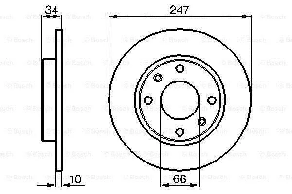 Диск тормозной BOSCH 0 986 479 C54 (фото 1)