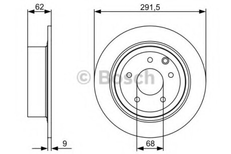 Тормозной диск задний невентилируемый BOSCH 0 986 479 C60