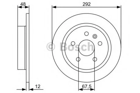 Тормозной диск задний невентилируемый BOSCH 0 986 479 C73