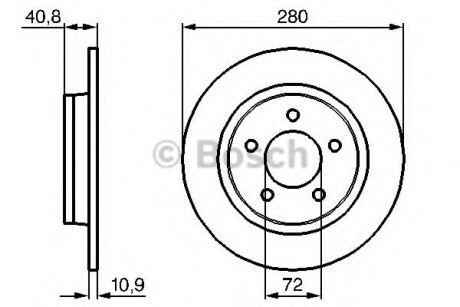 Тормозной диск задний невентилируемый BOSCH 0 986 479 C79