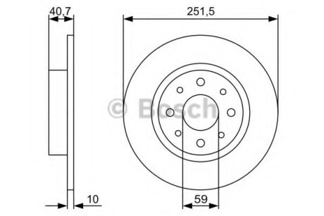 Тормозной диск задний невентилируемый BOSCH 0 986 479 C83