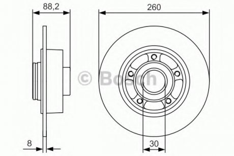 Тормозной диск с подшипником BOSCH 0 986 479 C88