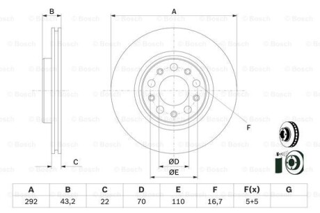 Тормозной диск BOSCH 0 986 479 D99