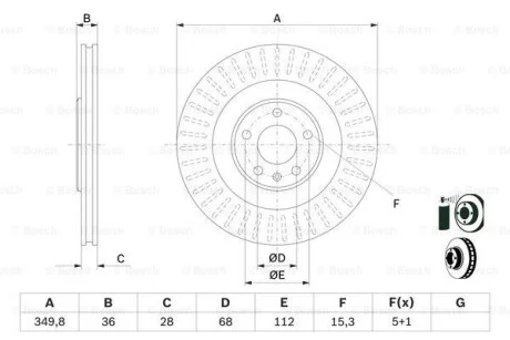 Диск тормозной BOSCH 0 986 479 E41
