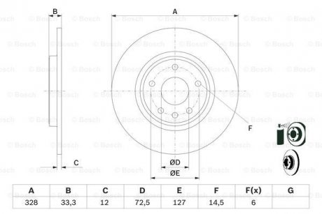 Тормозной диск BOSCH 0 986 479 E57