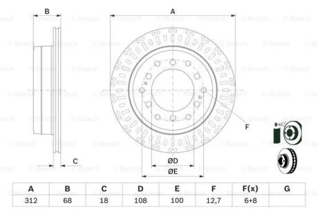 Диск тормозной BOSCH 0 986 479 F07