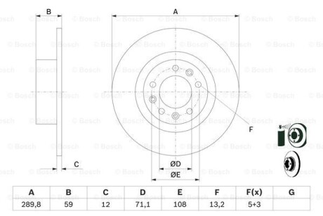 Тормозной диск BOSCH 0 986 479 F08