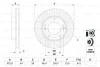 Тормозной диск передний вентилируемый BOSCH 0 986 479 F20 (фото 1)