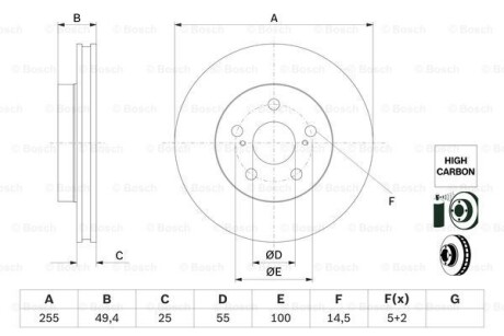 Тормозной диск BOSCH 0 986 479 F72