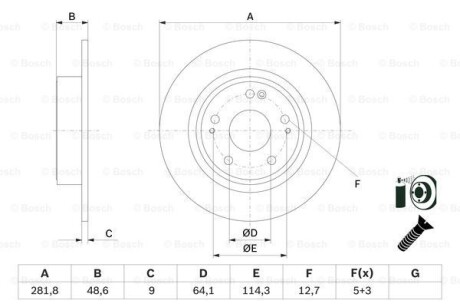 Тормозной диск BOSCH 0 986 479 F76