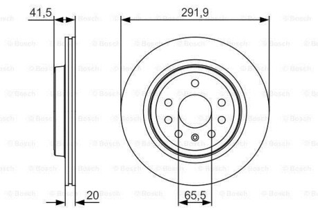 Тормозной диск задний вентилируемый BOSCH 0 986 479 S27