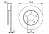 Диск гальмівний (задній) Mazda 3 1.3-2.2 MZR 04-14 (264.8x11) BOSCH 0 986 479 S50 (фото 2)