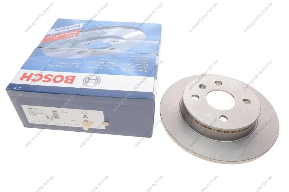 Диск гальмівний (задній) Opel Astra G/H 98-/Meriva A 03- (239.8x10) BOSCH 0 986 479 S52 (фото 1)