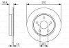 Диск гальмівний (задній) Toyota Auris/ Corolla 06- (270x10) BOSCH 0 986 479 S64 (фото 2)