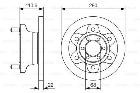 Тормозной диск передний невентилируемый BOSCH 0 986 479 S95