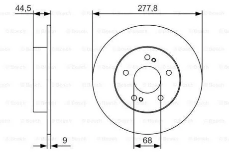 Тормозной диск задний невентилируемый BOSCH 0 986 479 T86