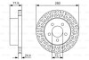 Тормозной диск передний вентилируемый BOSCH 0 986 479 U00 (фото 1)