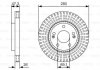 Диск гальмівний (передній) Hyundai Tucson/i30 2.0 CRDi 04-/Kia Cee\'d 06- (280x26) (з покр.) (вент.) BOSCH 0 986 479 U10 (фото 1)