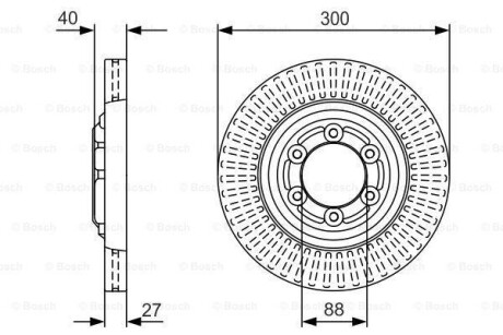 Тормозной диск передний вентилируемый BOSCH 0 986 479 V29