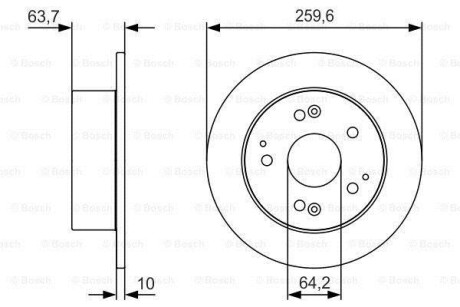 Диск тормозной BOSCH 0 986 479 V39