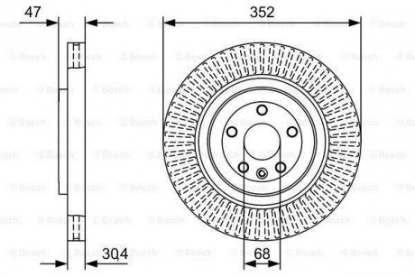 Диск гальмiвний переднiй BOSCH 0986479W53