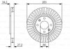 Диск тормозної (передній) Citroen Berlingo 96-/Peugeot Partner 08- (282.9x26) BOSCH 0 986 479 W69 (фото 1)