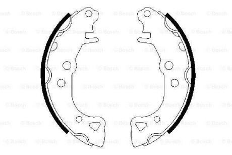 Колодки тормозные барабанные, комплект BOSCH 0 986 487 252