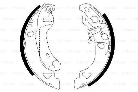 Колодки тормозные барабанные, комплект BOSCH 0 986 487 317