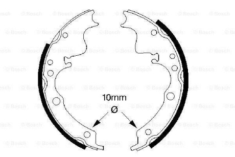 Колодки тормозные барабанные, комплект BOSCH 0 986 487 347