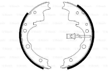 Колодки тормозные барабанные, комплект BOSCH 0 986 487 375