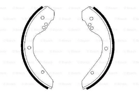 Колодки тормозные барабанные, комплект BOSCH 0 986 487 386