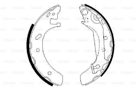 Колодки тормозные барабанные, комплект BOSCH 0 986 487 523
